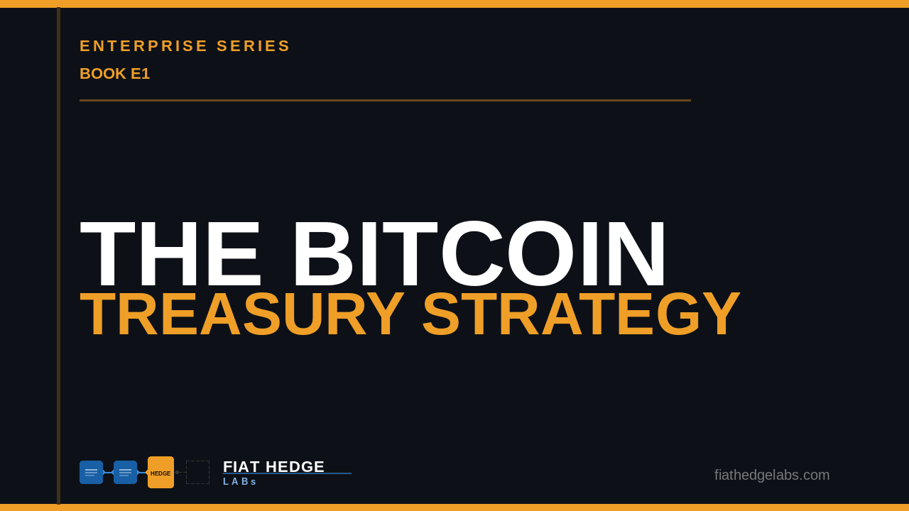 The Bitcoin Treasury Strategy